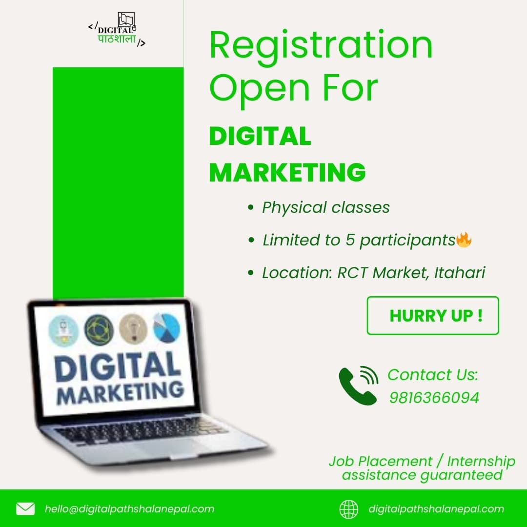 Learn Digital Marketing in Nepal – Join Physical Classes at Itahari!