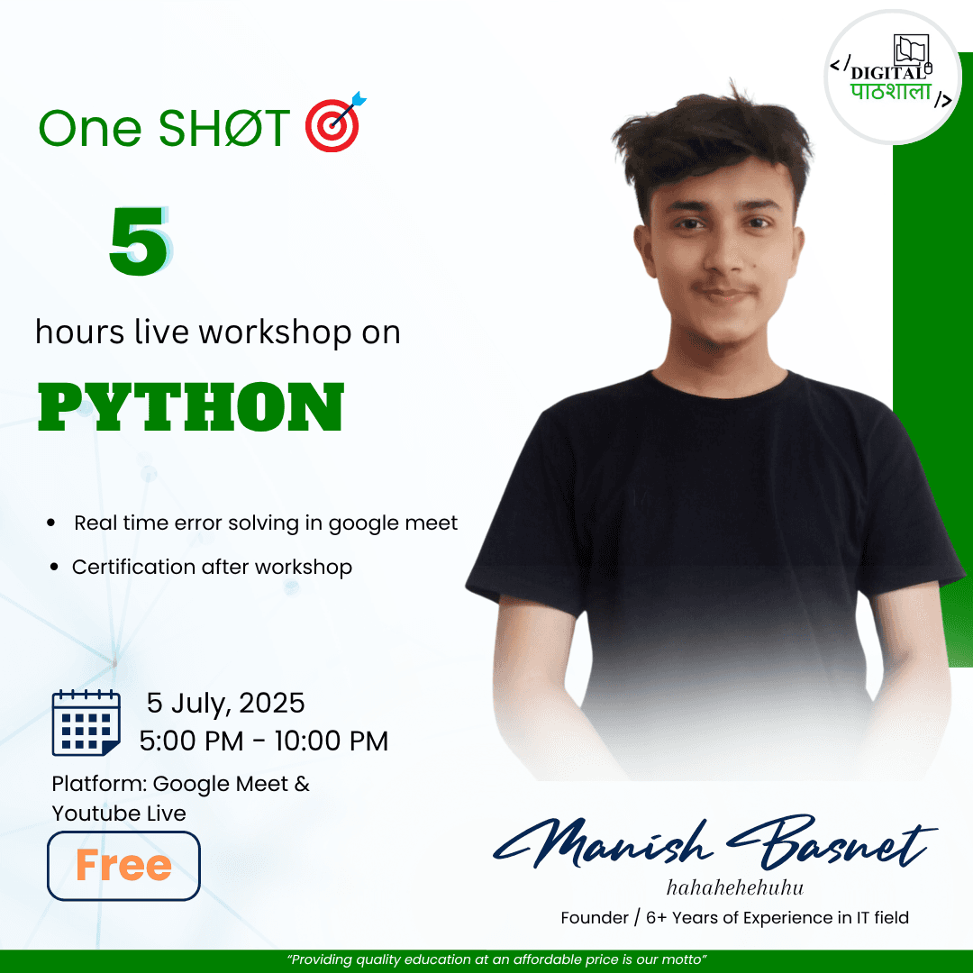 Learn Python in Nepal: One Shot Python Workshop for Beginners!