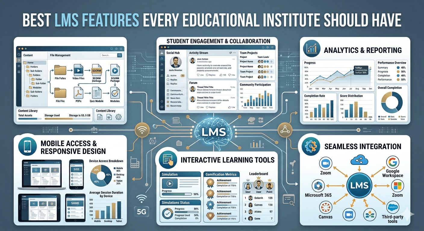Best LMS Features Every Educational Institute Should Have