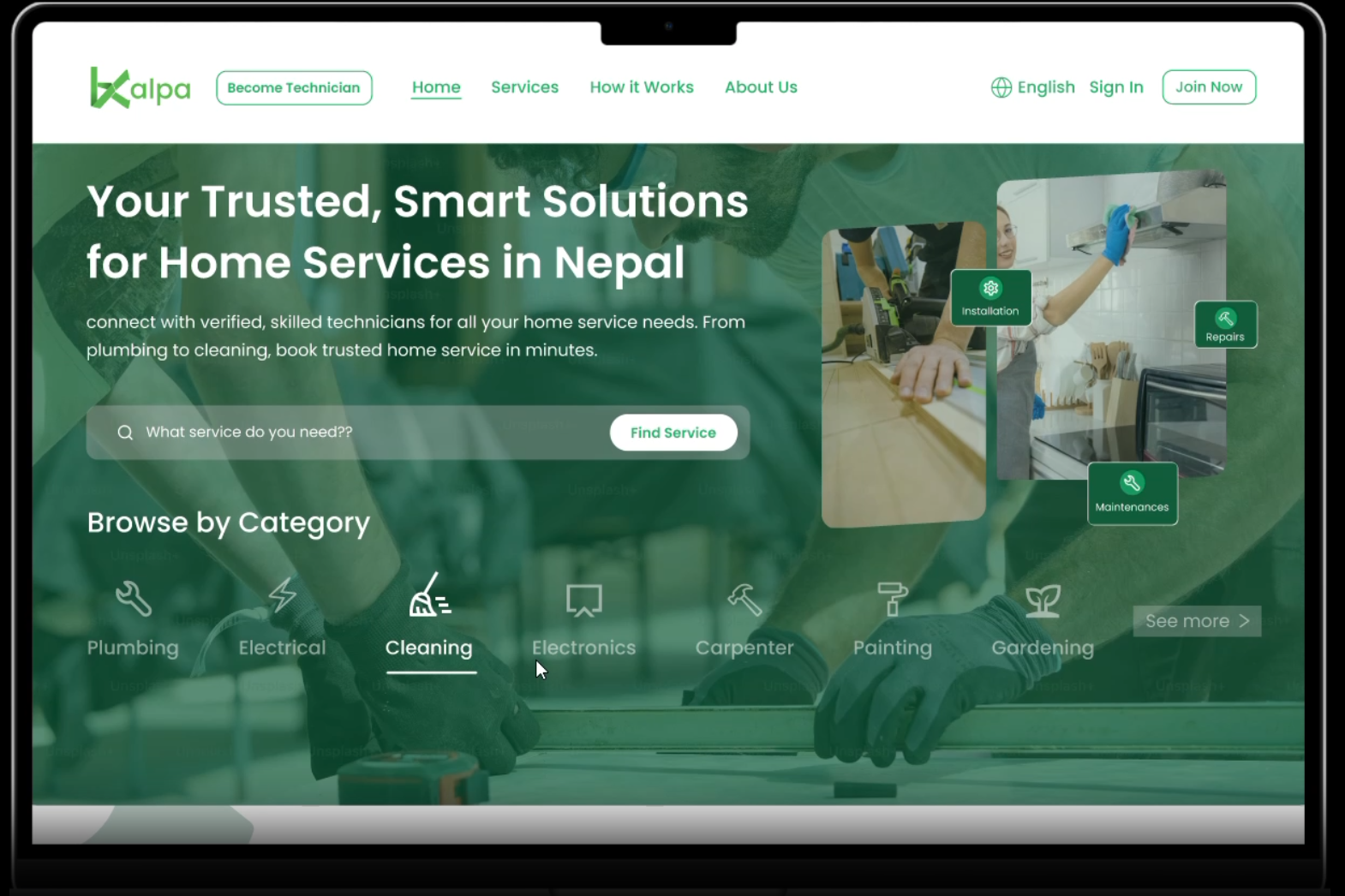 Bikalpa Web Platform screenshot
