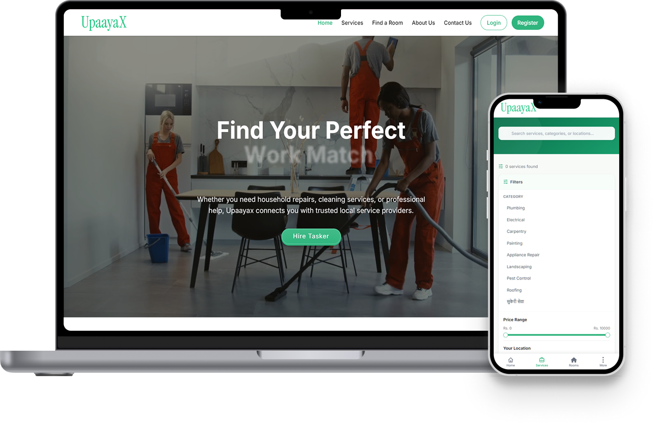 UpaayaX – Work & Room Match – project preview